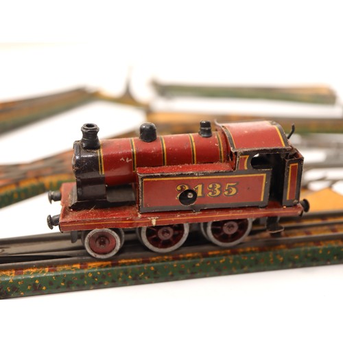 274 - Bing Table Railway OO Gauge includes L.M.S 2-4-0 3302, G.W.R 2-4-0, 2-4-0 2135 Locomotives, passenge... 