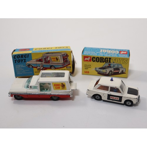 293 - Corgi Toys 486 Kennel Service Wagon + 506 Police 