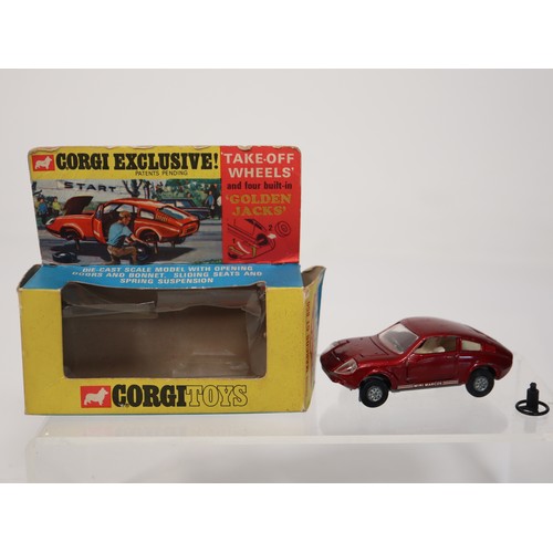 294 - Corgi Toys 332 Lancia Fulvia Sport Zagato, 262 Lincoln Continental Limousine, 341 Mini Marco GT 850,... 