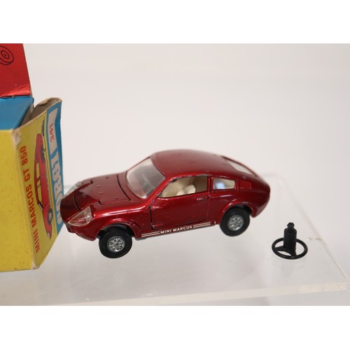 294 - Corgi Toys 332 Lancia Fulvia Sport Zagato, 262 Lincoln Continental Limousine, 341 Mini Marco GT 850,... 