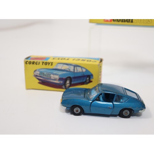 294 - Corgi Toys 332 Lancia Fulvia Sport Zagato, 262 Lincoln Continental Limousine, 341 Mini Marco GT 850,... 