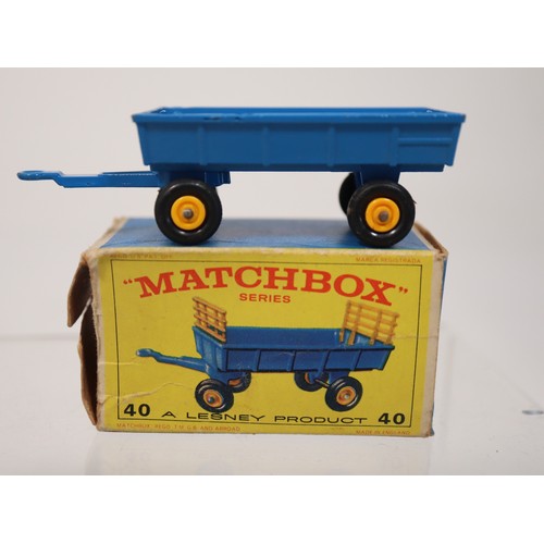 296 - Matchbox 60 Truck with Site Office, 58 DAF Girder Truck, 40 Hay Trailer, 65 Claas Combine Harvester,... 