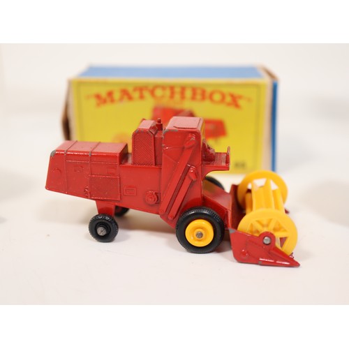 296 - Matchbox 60 Truck with Site Office, 58 DAF Girder Truck, 40 Hay Trailer, 65 Claas Combine Harvester,... 