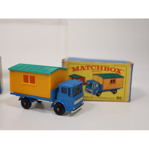 296 - Matchbox 60 Truck with Site Office, 58 DAF Girder Truck, 40 Hay Trailer, 65 Claas Combine Harvester,... 