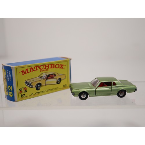 376 - Matchbox 62 Mercury Cougar Metallic Green E4 Series Type Box