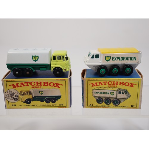 381 - Matchbox 25 B.P Tanker E1 Series Box + 61 Alvis Stalwart E4 Series Box