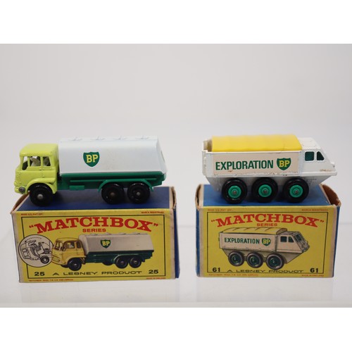 381 - Matchbox 25 B.P Tanker E1 Series Box + 61 Alvis Stalwart E4 Series Box