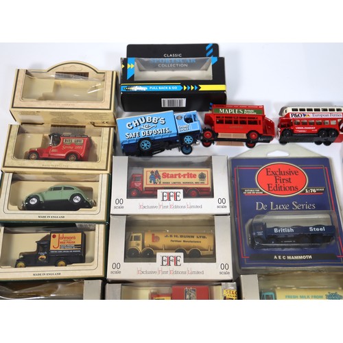 393 - A quantity of various scale die-cast boxed and loose commercial vehicle models Lledo, matchbox, Days... 