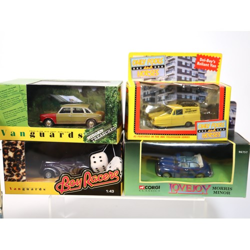 397 - A group of 1:43 scale die-cast replicas vehicle models including sit-com models Only Fools & Horses ... 