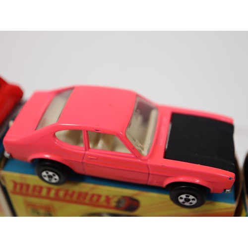 402 - Matchbox Superfast New 53 Ford Zodiac Mk IV, New MercuryCommuter, Volkswagen 1500TL, 5 Lotus Europe ... 