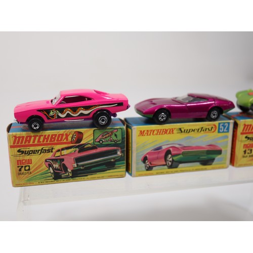 404 - Matchbox Superfast New 52 Dodge Charger MKIII, 70 Dodge Dragster, 13 BAJA Buggy + Texaco Scorchers 5... 