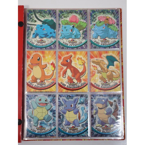 400 - Topps Pokemon TCG Complete Series 1 including doubles in original folder - Cards in excellent to nea... 