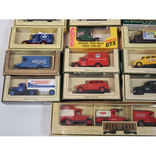 398 - A quantity of Lledo scale die-cast commercial livery vans etc