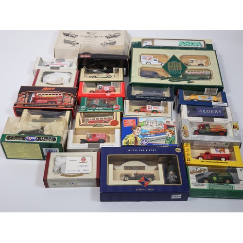 399 - A quantity of die-cast Lledo & Corgi scale models of commercial livery vehicles