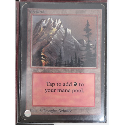 416 - Magic The Gathering TCG - Island (2), Mountain, Plains (2), Swamp (3) - Alpha