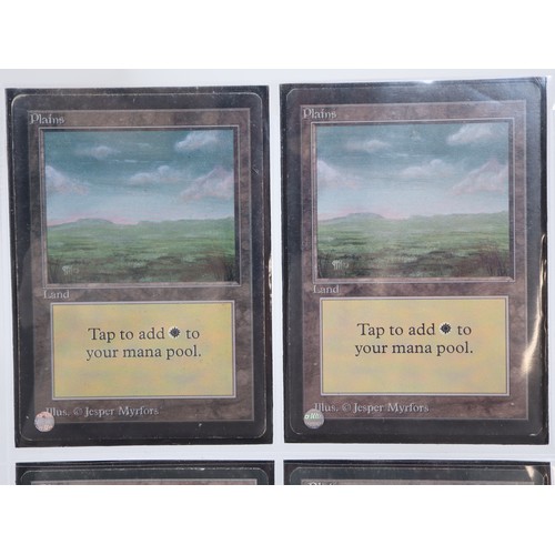 421 - Magic The Gathering TCG - Beta Basic Land Type Forest (4), Island (3), Mountain (3), Plains (5), Swa... 