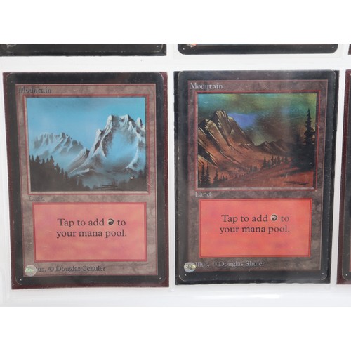 421 - Magic The Gathering TCG - Beta Basic Land Type Forest (4), Island (3), Mountain (3), Plains (5), Swa... 