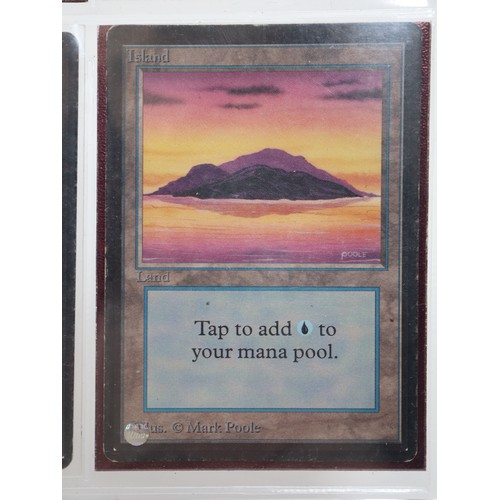 421 - Magic The Gathering TCG - Beta Basic Land Type Forest (4), Island (3), Mountain (3), Plains (5), Swa... 