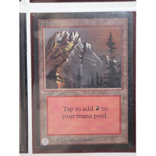 421 - Magic The Gathering TCG - Beta Basic Land Type Forest (4), Island (3), Mountain (3), Plains (5), Swa... 