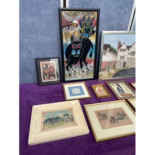Large collection of miscellaneous art works