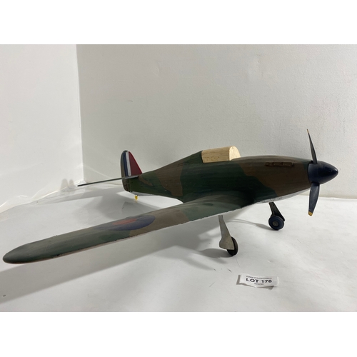 Lightweight Handmade model plane of a Hawker Hurricane