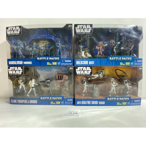 Star Wars The clone wars Battle packs including, Mandalorian Warriors, Clone Troopers& Droids, Holocron Heist and Anti-Hailfire droid squad