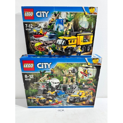 Lego City - 60160 Jungle Mobile Lab + 60161 Jungle Exploration Site - Boxed with instructions