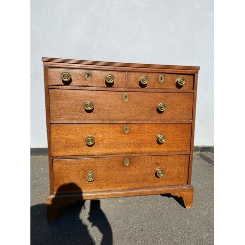 Antique Oak Two over three drawer chest of drawers