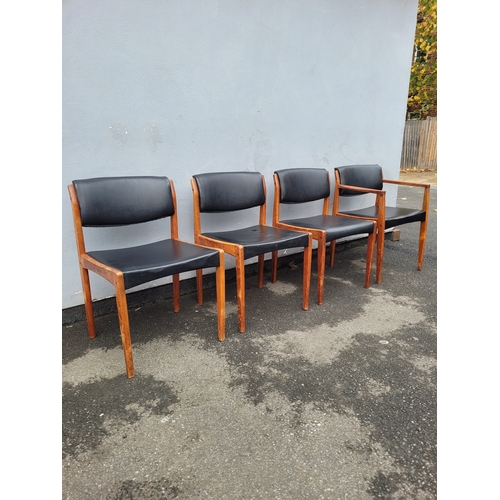 512 - Set of 4 Bramin Danish Dining chairs Designed by H.W Klein