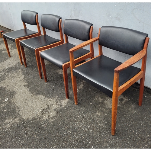 512 - Set of 4 Bramin Danish Dining chairs Designed by H.W Klein