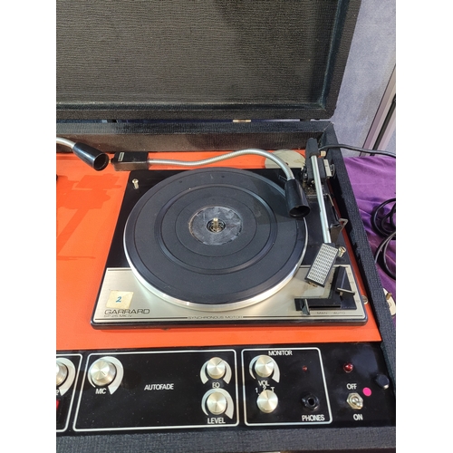 414 - Vintage FAL Stereo Disco DJ Double Turntable Unit.

Vintage FAL Stereo Disco portable DJ unit featur... 
