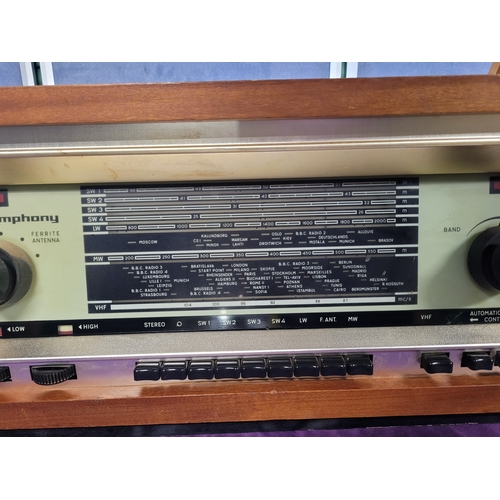 450A - Rigonda Symphony Radiogram with Turntable

Vintage Rigonda Symphony radiogram in a wooden cabinet, f... 