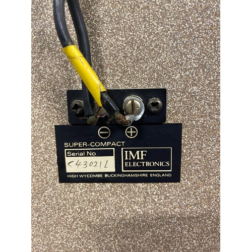 406 - A Pair of IMF electronics super compact loud speakers Serial Number 43201 matching pair