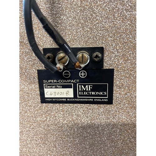 406 - A Pair of IMF electronics super compact loud speakers Serial Number 43201 matching pair