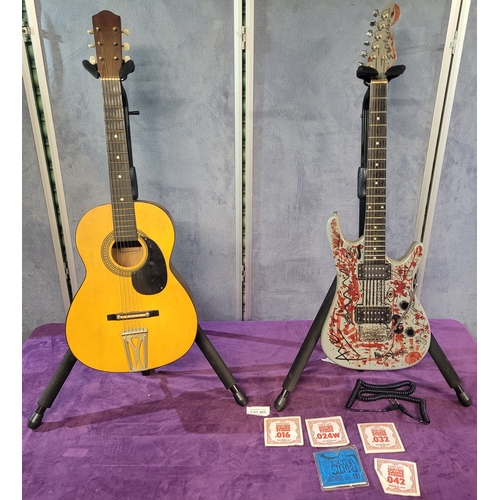 405 - 2 Guitars plus 2 Hercules stands