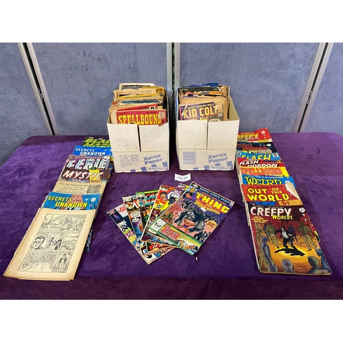 412 - A Quantity on Vintage Collectable comics including Marvel , Spellbound, Secrets unknown and Sinister... 