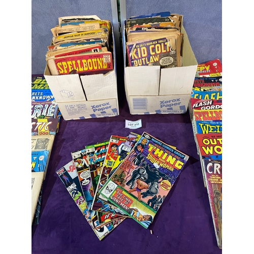 412 - A Quantity on Vintage Collectable comics including Marvel , Spellbound, Secrets unknown and Sinister... 