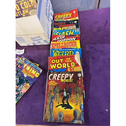 412 - A Quantity on Vintage Collectable comics including Marvel , Spellbound, Secrets unknown and Sinister... 