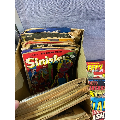 412 - A Quantity on Vintage Collectable comics including Marvel , Spellbound, Secrets unknown and Sinister... 