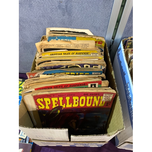 412 - A Quantity on Vintage Collectable comics including Marvel , Spellbound, Secrets unknown and Sinister... 