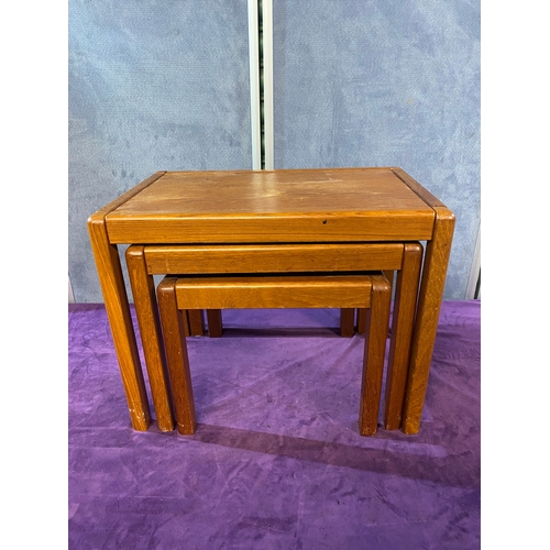 514 - A Mid Century Danish Set of three nesting tables