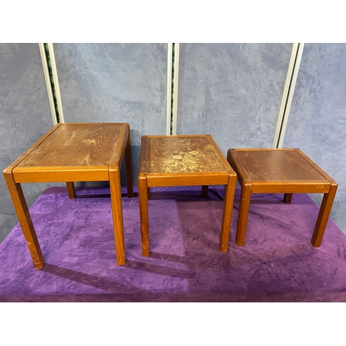 514 - A Mid Century Danish Set of three nesting tables