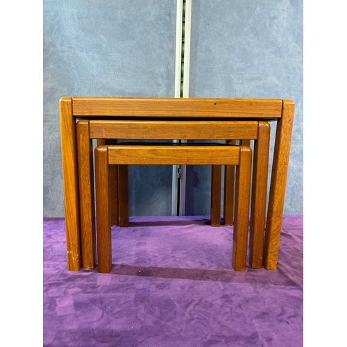 514 - A Mid Century Danish Set of three nesting tables