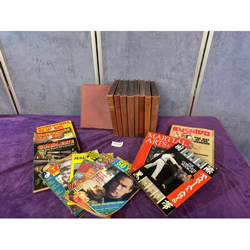 425 - A Collection of The Second Great War Hammerton books and Various Martial arts magazines.