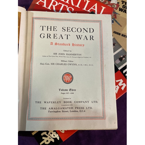 425 - A Collection of The Second Great War Hammerton books and Various Martial arts magazines.