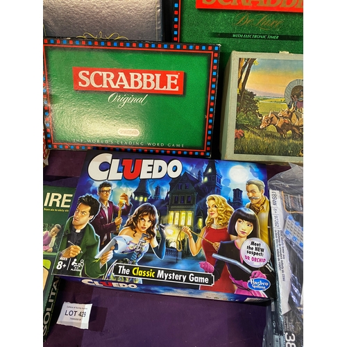 429 - Large Quantity of Various Board games includes Mouse Trap, Scrabble, Cluedo etc