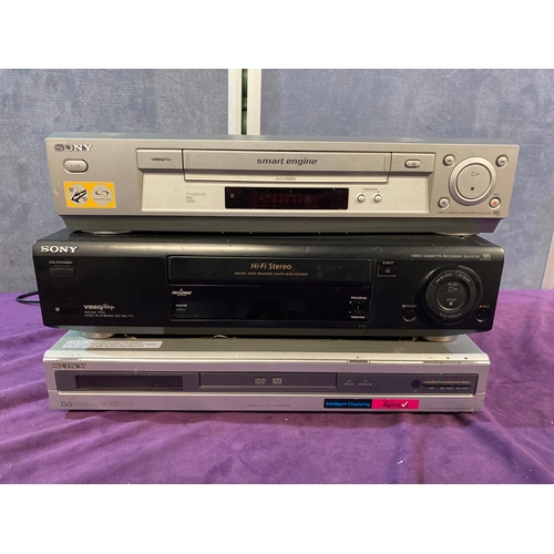 434 - Sony video cassette recorder SLV-SE730G, Sony Video cassette recorder SLV-E720UX and Sony DVD record... 