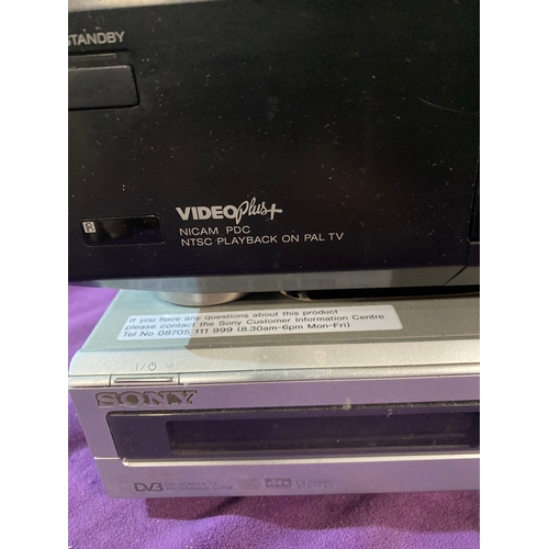 434 - Sony video cassette recorder SLV-SE730G, Sony Video cassette recorder SLV-E720UX and Sony DVD record... 