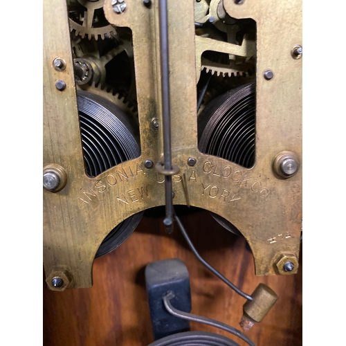 436 - Three Clocks including Ansonia Clock co Mantle clock, Knight & Gibbins clock and Large Excelsior Ger... 
