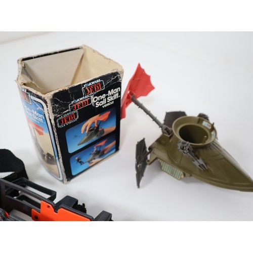 221 - Kenner / Palitoy Star Wars includes Radar laser Canon Boxed, One Man Sail Skiff Boxed, Open Belly Ta... 